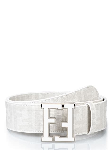 all white Fendi belt